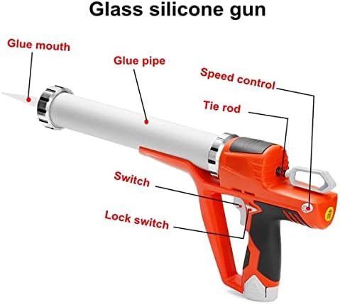 Комплет за алатки за алатки без безжичен електричен пиштол за пиштол, што покажува батерија за мелење на тули за мелење малтер за напојување