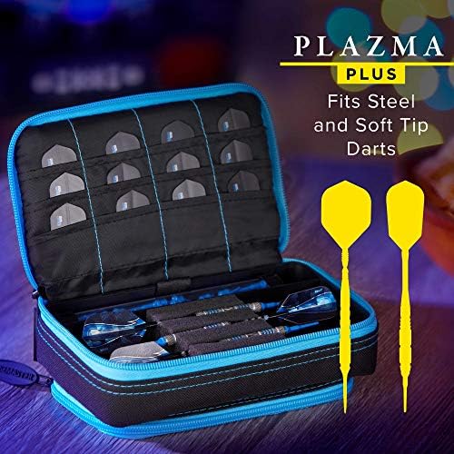 Casemaster Plazma Plus, 3 Dart Case за меки и челични врвови пикадо се одликува со голем преден џеб за мобилни уреди, вградена
