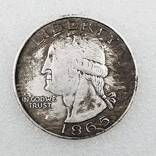 Антички занаети 1865 година Американска комеморативна монета направи стара монета од сребрен долар 0045