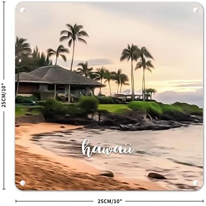 ВОГУАНГИС Американска плажа Хаваи Метал Wallид знак САД држава Хаваи wallидни украси Плакети градски сувенир подарок метал знак