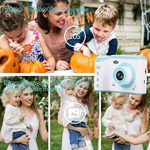 NCRD Детска селфи камера, Божиќен роденденски подароци за момчиња, HD дигитални видео камери, преносна играчка за момче со 32 GB SD