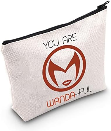 Пофул ТВ-шоу инспириран подарок Ванда и Визија Вие сте торба за козметика на Ванда-фит за најдобра пријателка сопруга жени