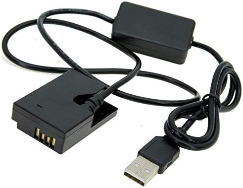 USB до Dummy Battery Replecment за кабел за адаптер Canon LP-E17 40 'со 3,1 AMP USB напојување