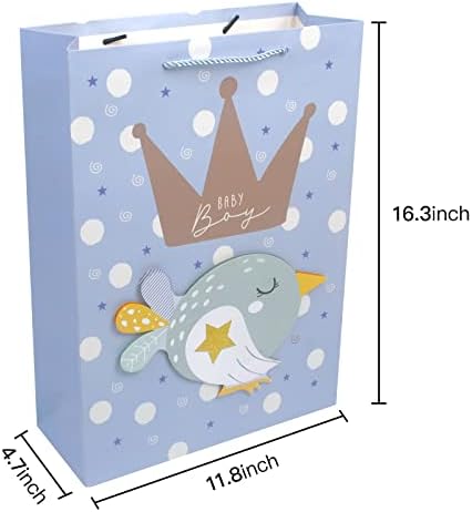 Лдгооаел 16 Голема Торба За Подароци Со Ткивна Хартија За Туш За Бебиња - 2 Пакет