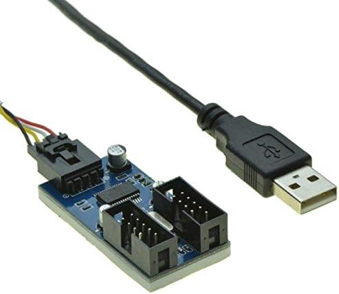 JXSZ USB2. 0 МАШКИ до 2X9PIN USB Заглавие Машки Адаптер КАБЕЛ USB 2.0 9PIN Центар Конектор Порта Mullier