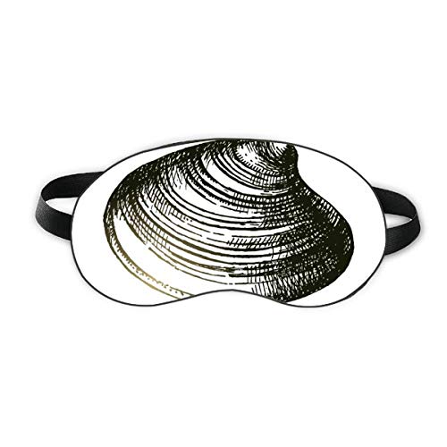 Црн морски животен лушпа илустрација за спиење на очите штит мека ноќно слепење на сенка на сенка