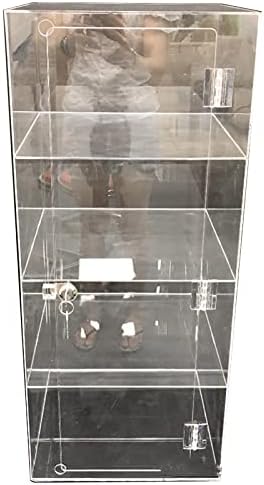 Lxlights акрилен приказ на куќиште, колекционерски кутии за прикажување на организатор на пропуст на вратата, кутија за складирање на коцка