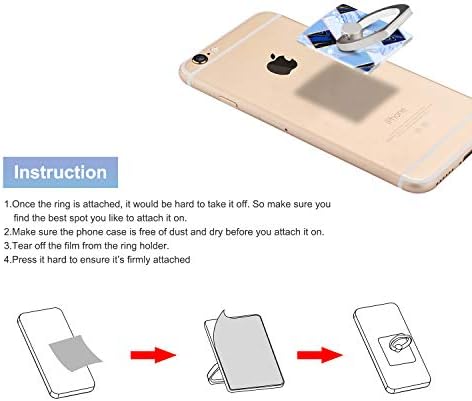 Држач на прстенот за телефонски прстен - 360 прстен на ротационите прсти и застанете за рака - компатибилен кик -столб со iPhone,