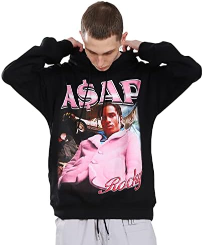 CPFM.XYZ Хип Хоп џемпери Машки графички пуловер качулка со качулка со црно црно црно