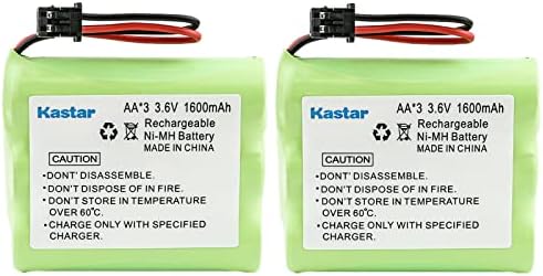 Kastar 2-Pack Battery Replacement for Panasonic KX-TG2481S KX-TG2501 KX-TG2503 KX-TG2553 KX-TG2553B KX-TG2553F KX-TG2553S KX-TG2562 KX-TG2563
