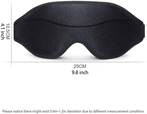 3Д торба за очи со прилагодлива лента засенчување на слепиот блокирање на окото на окото за очи за релаксација ноќно спиење дремнете црно