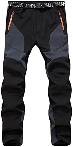 Машки на отворено водоотпорно ветровотно руно наредени панталони на отворено пешачење планински пешачки панталони со џеб