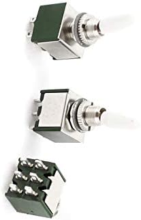 Aexit AC 250v Прекинувачи 2a DPDT 6 Pin Терминали За Заклучување Вклучување-Вклучување Прекинувачи за Стапала Прекинувач 3 парчиња