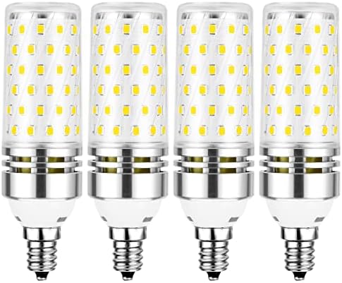 Е12 LED сијалица, 16w канделабри LED сијалица, дневна светлина бела 6000K, 100 Вати еквивалентни светилки со блескаво светло, тавански