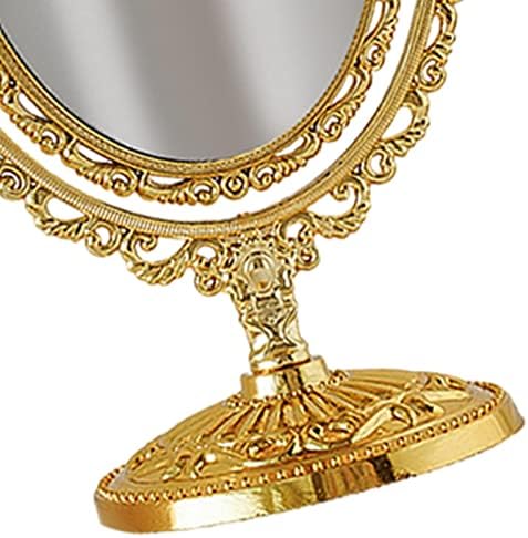 Милигето гроздобер шминка 60 степени ротација козметичко огледало Декоративно таблетно огледало за бања за бања дома роденденски