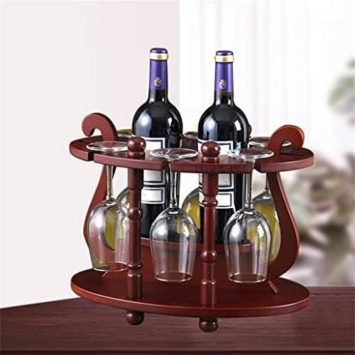 WFJDC решетката за вино во европски стил, решетката со цврсто дрво за вино, решетката за шише со вино, дрвена тркалезна статива за вина,