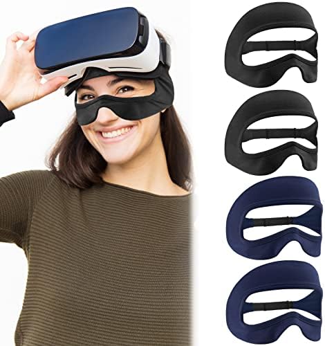 VR маска за очите Покрие за дишење на потта за прилагодливи големини за мета/Oculus Quest 2 додатоци VR слушалки, додатоци за пеење на маска за подлога HMD за употреба на VR веж