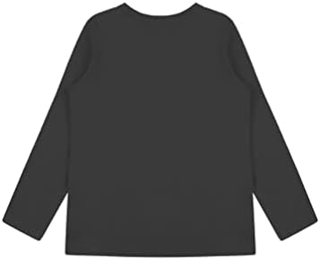 FLDY TOMDLERS Момчиња Девојки Термички врвови Долна облека Основна цврста боја основен слој памук со долг ракав екипаж на вратот маица