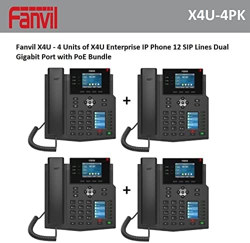 Fanvil IP телефон X4U Gigabit SIP Enterprise Desktop Телефон со LCD дисплеј со двојна боја