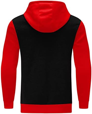 Xxbr блок во боја крпеница дуксери за мажи, зимска пролетна качулка јакни за тренингот спортски патент -џемпери