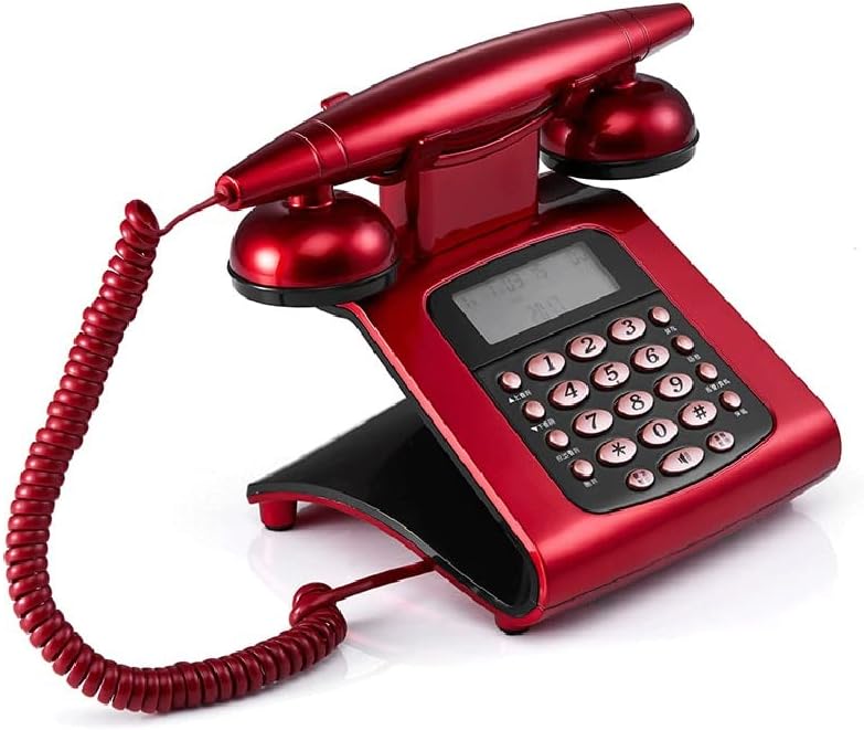 Gretd антички кабелски фиксни телефонски фиксни ретро телефонско копче бирајте гроздобер декоративни телефони за домашно семејство