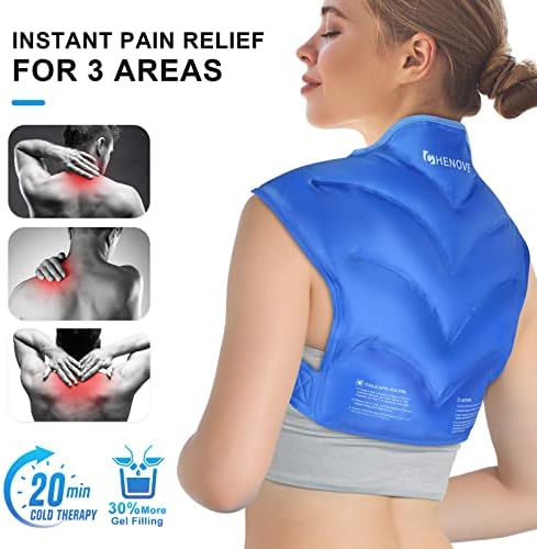 Ледениот пакет Chenove за рамената Олеснување на болката во горниот дел од грбот со каиш, вратот и рамената на мразот, пакувањето за