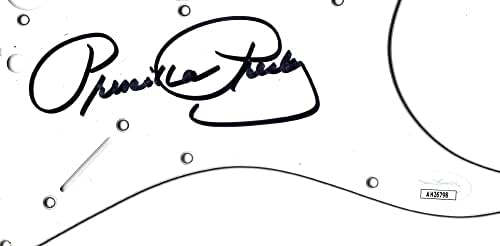 Priscilla Presley потпиша автограмирана електрична гитара Пикгард Елвис ЈСА АХ26798