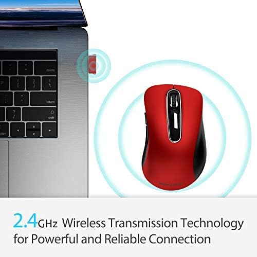 memzuoix 2.4 G Безжичен Глушец, Безжичен Компјутерски Глувци Безжичен Глушец За Лаптоп, Десктоп, КОМПЈУТЕР, Macbook-2 Пакет
