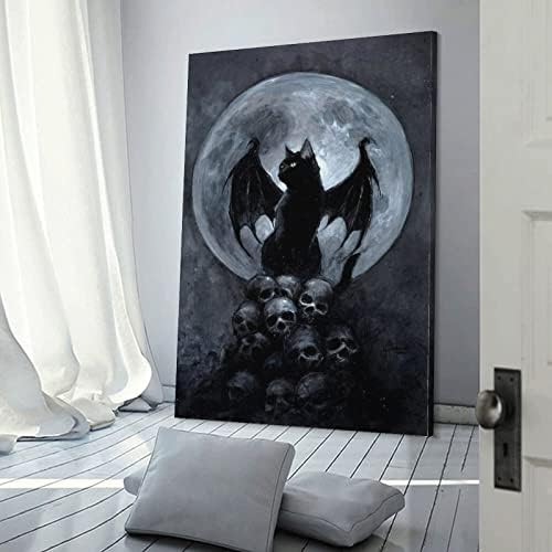 Постери за Ноќта на вештерките Готска уметност отпечатоци од лилјак хорор декор wallидни уметнички слики платно wallид декор дома украс