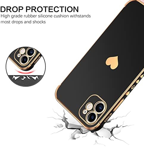 Бентобен iPhone 11 Случај, Телефон случај iPhone 11 Тенок Тенок Сјаен Сјаен Симпатичен Дизајн На Срце Отпорен На Удари Заштитен Мек Tpu