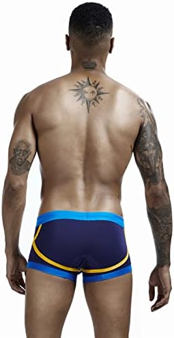Bmisegm атлетска долна облека мажи мажи дише удобно ниско ниво на половината секси дишење цврста боја боксер мажи големи