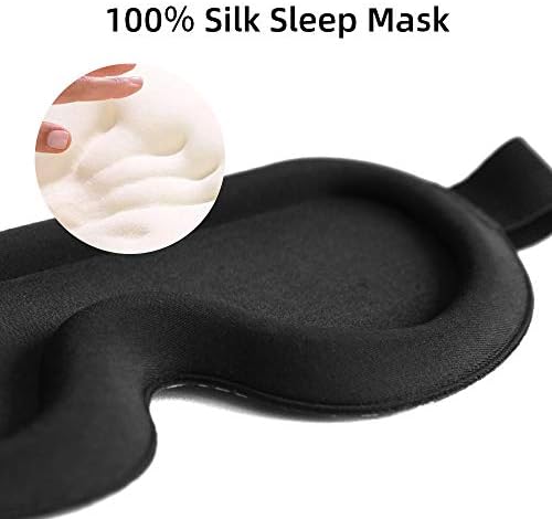 Cozicroo Sleep Eye Mask, надградена 3D контурирана маска за очи со прилагодлива лента и деликатна шема, удобна памучна маска за спиење,