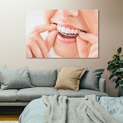 Постери за заби на заби Невидливи заби за белење на заби за стоматолошка болница постери за сликање постери и отпечатоци од wallидни уметности
