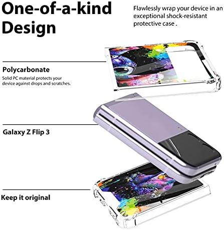 кувана За Samsung Galaxy Z Flip 3 5g Случај Симпатична Бод Цртан Филм Јасни Рабови Тенок Мек Tpu Браник Анти-Гребење Четири