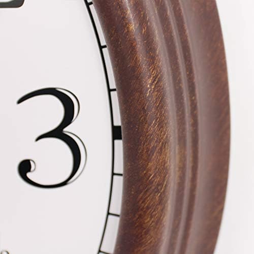 Baymime 23-инчен метален затворен/надворешен wallиден часовник со термометар, хигрометар. Отпорен на временски услови. Идеално за градина,