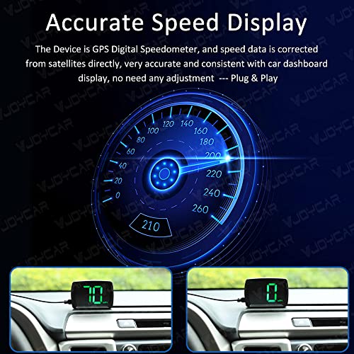 2023 Нов Брзинометар HUD GPS Дигитален Мерач На Брзина MPH Speedo Head Up Дисплеј За Автомобили Камиони, USB Кабел Приклучок &засилувач;