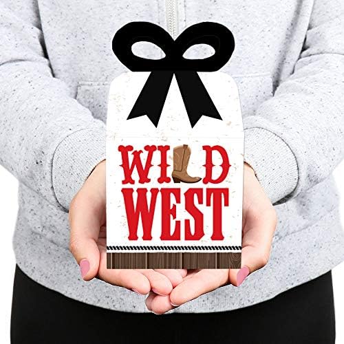 Голема Точка На Среќа Западен Хедаун - Квадратни Кутии За Подароци За Подароци - Кутии За Лакови За Каубојски Забави На Дивиот