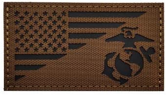 IR USA FLAG MARINE CORPS SEAN INFRARED рефлексивни тактички вез за печење кука и јамка Морал лепенка воена лепенка за додаток