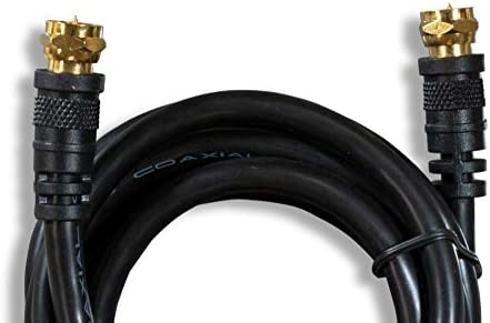 Cablelera ZCTTFDMM-03 RG-6 коаксијален кабел со златен конектор за завртки од типот F, 3 ', 18AWG