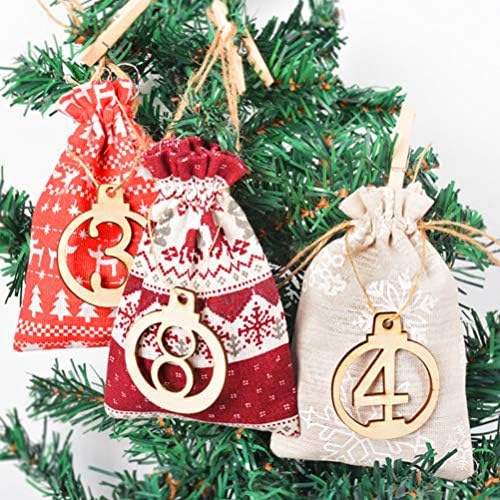 Doitool 1 Поставете торби за Божиќни подароци со привлечни Божиќни забави за фаворизи за подароци торбички торбички за закачување