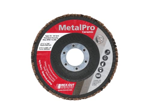 Рекс-пресечен металпро-керамички размавта диск 4-1/2 x 7/8 T29 80 GTIN стандардна густина