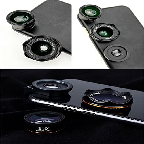 N/A Universal 3 во 1 Комплети за леќи за телефонски фотоапарати 210 степени риба леќи за очи 0,6x широк агол 15x макро леќи за повеќето паметни