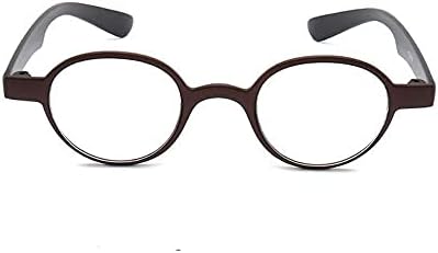 Очила за ретро читање, леќи за очила за леќи Мода жени читач целосна кафеава пластична рамка +3.0 јачина