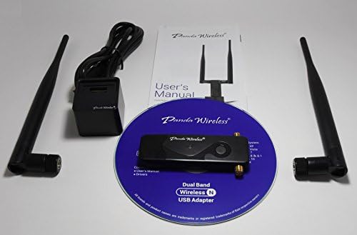 Panda Wireless PAU09 N600 Dual Band Wireless N USB адаптер W/Dual 5DBI антени - Windows XP/Vista/7/8/8.1/10/11, нане, Ubuntu, OpenSuse, Fedora,