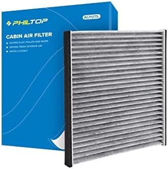 Filtop ACF084 Кабински филтер за воздух, замена за ES300, GX470, RX330, Премиум филтер за кабини со активиран јаглерод филтер до мирисот на