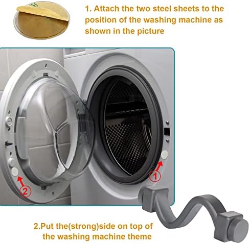 Предниот товар на мијалник за миење садови, надграден држач за врата на магнетната машина за перење со 3 лепила метални закрпи,