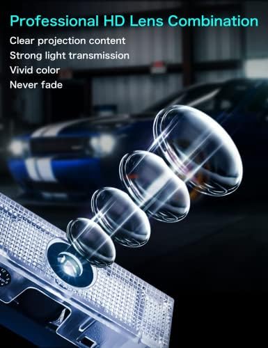 Skmuvhys 2pack Автомобил Вратата Светла Логото, Добредојде Светла HD LED Проектор Светилки Додатоци Компатибилен За Dodge Челинџер