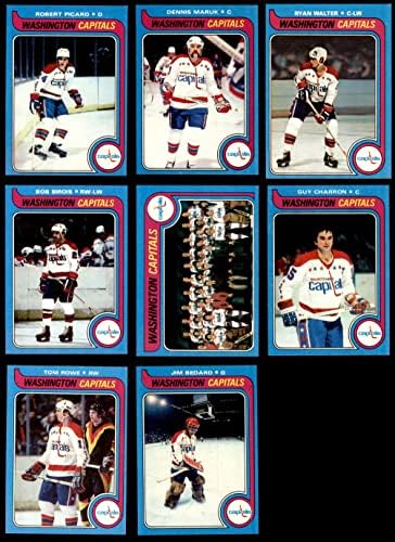 1979-80 Топс Вашингтон Капитал во близина на екипата се постави во хокеј на хокеј на капитал во Вашингтон, екс+ хокеј на капитал