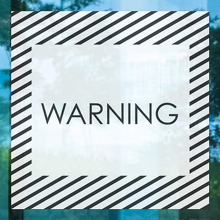 CGSignLab | Предупредување-Ленти Бели Прозорец Прицврстување | 12 x12