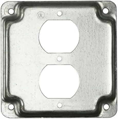 Hubbell-Raco 801C 1 сад 1,406-инчен дијаметар 4-инчен квадратен изложен работен капак